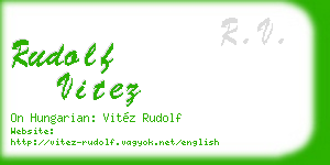 rudolf vitez business card