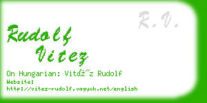 rudolf vitez business card